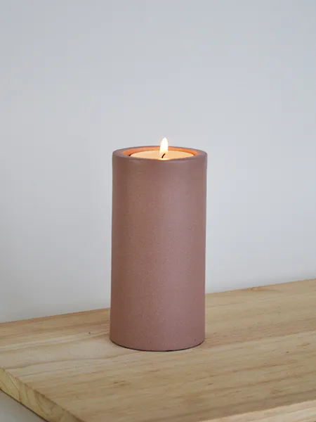 Hovedbilde DUSTY ROSE PIPELINE TELYSHOLDER H13CM 